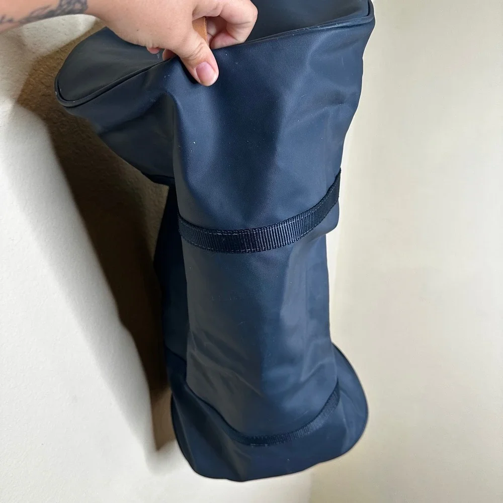 Jon Hart Design Large Duffle Bag Navy Coated Canvas Travel Gym Bag R.S.S.